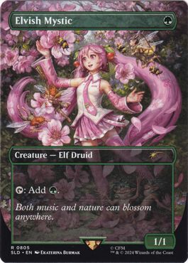 [805]【EN】■ボーダーレス■エルフの神秘家/Elvish Mystic【SLD】[P][緑]