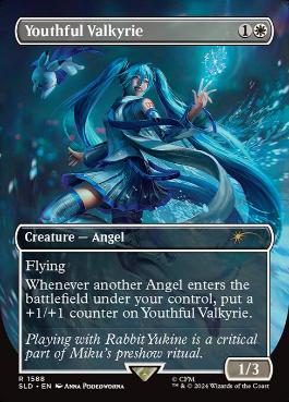 [1588]【EN】■ボーダーレス■若年の戦乙女/Youthful Valkyrie【SLD】[P][白]