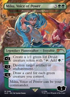 [1598]【EN】■ボーダーレス■ラノワールの憤激、フレイアリーズ/Freyalise, Llanowar's Fury【SLD】[P][緑]