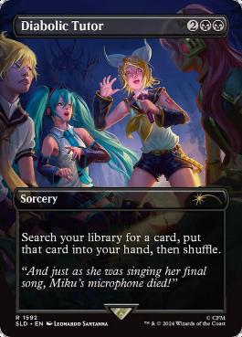 [1592]【EN】■ボーダーレス■魔性の教示者/Diabolic Tutor【SLD】[P][黒]
