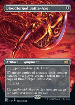 [392]【EN】■ボーダーレス■血鍛冶の戦斧/Bloodforged Battle-Axe【2X2】[R][茶]