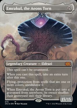 [575]【EN】【テクスチャーFOIL】■ボーダーレス■引き裂かれし永劫、エムラクール/Emrakul, the Aeons Torn【2X2】[M][無]
