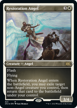 [421]【EN】【エッチングFOIL】修復の天使/Restoration Angel【2X2】[R][白]