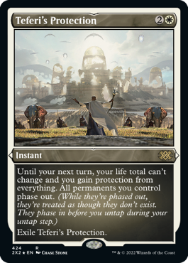 [424]【EN】【エッチングFOIL】テフェリーの防御/Teferi's Protection【2X2】[R][白]
