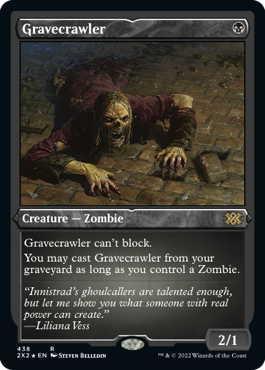 [438]【EN】【エッチングFOIL】墓所這い/Gravecrawler【2X2】[R][黒]