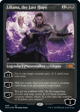 [440]【EN】【エッチングFOIL】最後の望み、リリアナ/Liliana, the Last Hope【2X2】[M][黒]