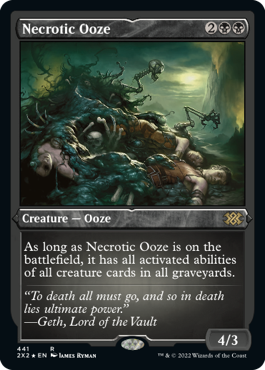 [441]【EN】【エッチングFOIL】壊死のウーズ/Necrotic Ooze【2X2】[R][黒]