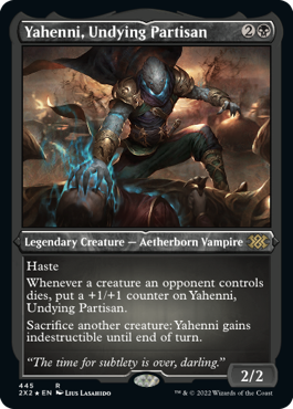 [445]【EN】【エッチングFOIL】不死の援護者、ヤヘンニ/Yahenni, Undying Partisan【2X2】[R][黒]