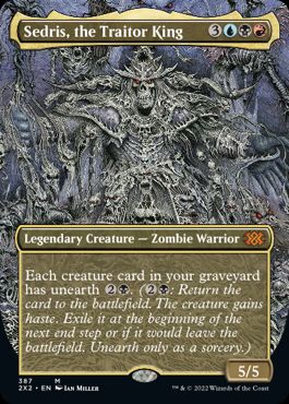 [387]【EN】【FOIL】■ボーダーレス■裏切り者の王、セドリス/Sedris, the Traitor King【2X2】[M][多色]