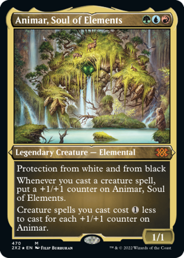 [470]【EN】【エッチングFOIL】精霊の魂、アニマー/Animar, Soul of Elements【2X2】[M][多色]