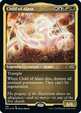 [481]【EN】【エッチングFOIL】アラーラの子/Child of Alara【2X2】[R][多色]