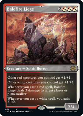 [478]【EN】【エッチングFOIL】迎え火のしもべ/Balefire Liege【2X2】[R][多色]