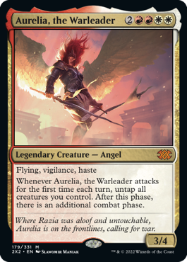 [179]【EN】【FOIL】戦導者オレリア/Aurelia, the Warleader【2X2】[M][多色]