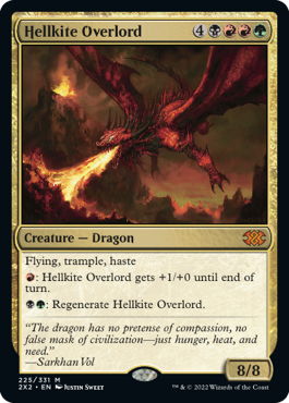 [225]【EN】【FOIL】ヘルカイトの首領/Hellkite Overlord【2X2】[M][多色]