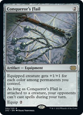 [302]【EN】【FOIL】征服者のフレイル/Conqueror's Flail【2X2】[R][茶]