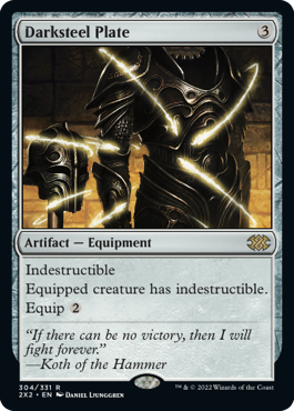 [304]【EN】【FOIL】ダークスティールの板金鎧/Darksteel Plate【2X2】[R][茶]