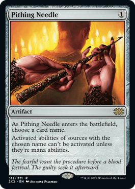 [312]【EN】【FOIL】真髄の針/Pithing Needle【2X2】[R][茶]