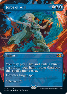 [340]【EN】【FOIL】■ボーダーレス■意志の力/Force of Will【2XM】[M][青]