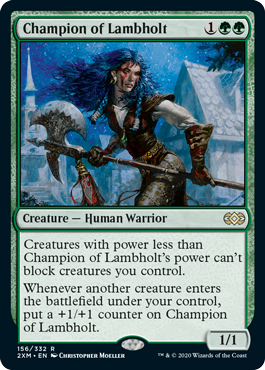 [156]【EN】【FOIL】ラムホルトの勇者/Champion of Lambholt【2XM】[R][緑]