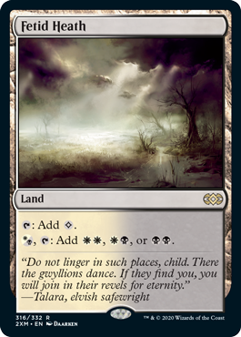 [316]【EN】【FOIL】悪臭の荒野/Fetid Heath【2XM】[R][土地]