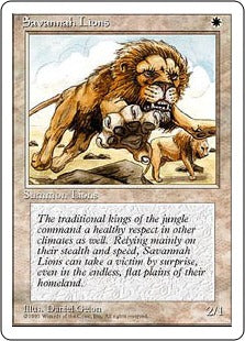 [048]【JP】サバンナ・ライオン/Savannah Lions【4ED】[R][白]