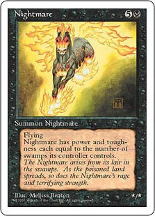 [150]【EN】夢魔/Nightmare【4ED】[R][黒]