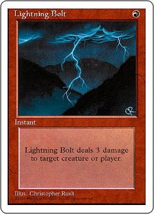 [208]【EN】稲妻/Lightning Bolt【4ED】[C][赤]