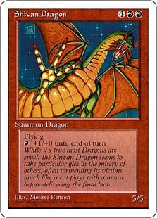 [220]【JP】シヴ山のドラゴン/Shivan Dragon【4ED】[R][赤]