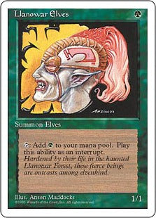 [261]【EN】ラノワールのエルフ/Llanowar Elves【4ED】[C][緑]