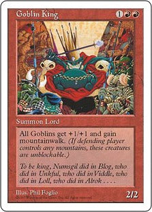 [236]【EN】ゴブリンの王/Goblin King【5ED】[R][赤]