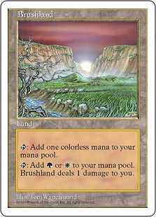 [412]【JP】低木林地/Brushland【5ED】[R][土地]