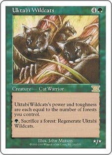 [261]【EN】ウークタビー・ワイルドキャット/Uktabi Wildcats【6ED】[R][緑]
