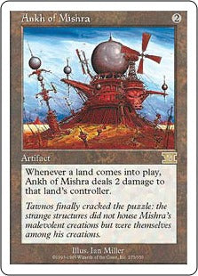 [273]【JP】ミシュラのアンク/Ankh of Mishra【6ED】[R][茶]