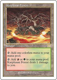 [326]【EN】カープルーザンの森/Karplusan Forest【6ED】[R][土地]