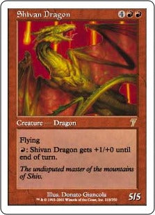 [218]【JP】シヴ山のドラゴン/Shivan Dragon【7ED】[R][赤]