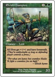 [240]【EN】エルフのチャンピオン/Elvish Champion【7ED】[R][緑]