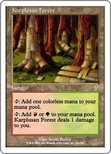 [328]【JP】カープルーザンの森/Karplusan Forest【7ED】[R][土地]