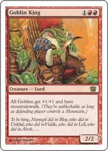 [195]【JP】ゴブリンの王/Goblin King【8ED】[R][赤]