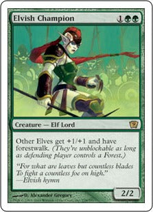 [238]【EN】エルフのチャンピオン/Elvish Champion【9ED】[R][緑]