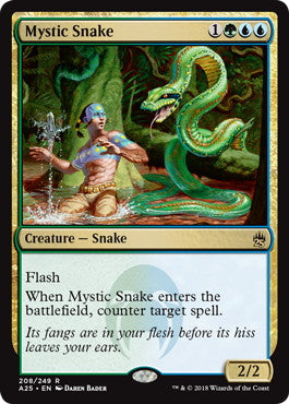[208]【EN】【FOIL】神秘の蛇/Mystic Snake【A25】[R][多色]