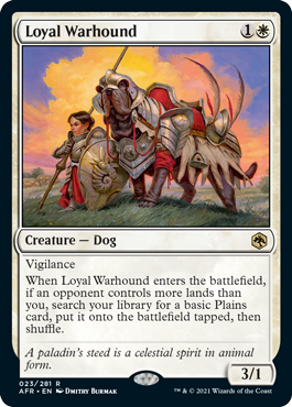 [023]【EN】【FOIL】忠実な軍用犬/Loyal Warhound【AFR】[R][白]