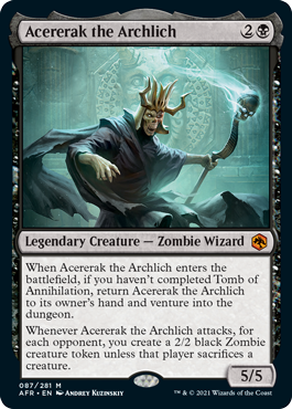 [087]【EN】アーチリッチ、アサーラック/Acererak the Archlich【AFR】[M][黒]