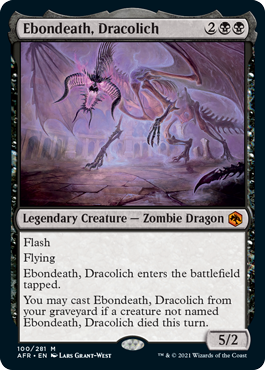 [100]【EN】ドラコリッチ、エボンデス/Ebondeath, Dracolich【AFR】[M][黒]