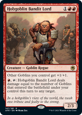 [147]【EN】【FOIL】ホブゴブリンの山賊の頭/Hobgoblin Bandit Lord【AFR】[R][赤]
