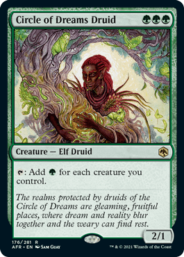 [176]【EN】【FOIL】夢の円環のドルイド/Circle of Dreams Druid【AFR】[R][緑]
