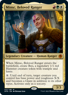 [227]【EN】【FOIL】敬愛されるレンジャー、ミンスク/Minsc, Beloved Ranger【AFR】[M][多色]