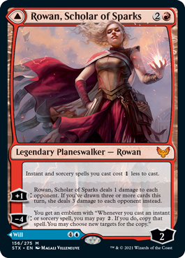[156]【EN】【FOIL】火花の学者、ローアン/Rowan, Scholar of Sparks【STX】[M][赤]