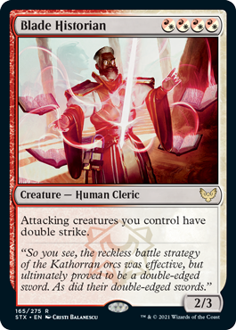 [165]【EN】【FOIL】刃の歴史家/Blade Historian【STX】[R][多色]