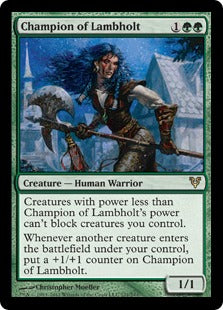 [171]【EN】ラムホルトの勇者/Champion of Lambholt【AVR】[R][緑]