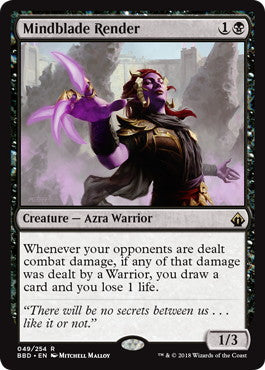 [049]【EN】【FOIL】精神刃の断裂者/Mindblade Render【BBD】[R][黒]